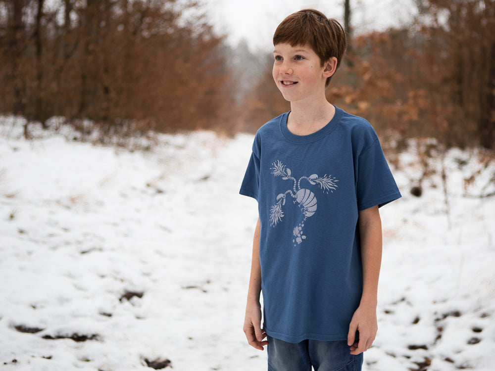 Amanita design Samorost 3 Dragon Kids Blue T-shirt